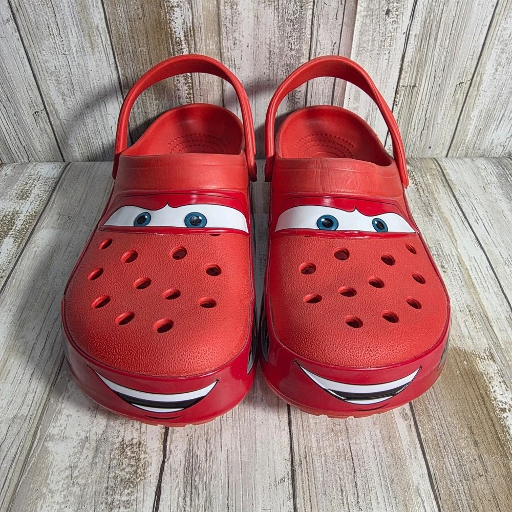 Crocs Lightning McQueen Disney Pixar Cars Red Clogs Mens 9 Womens 11  NEW NO TAG